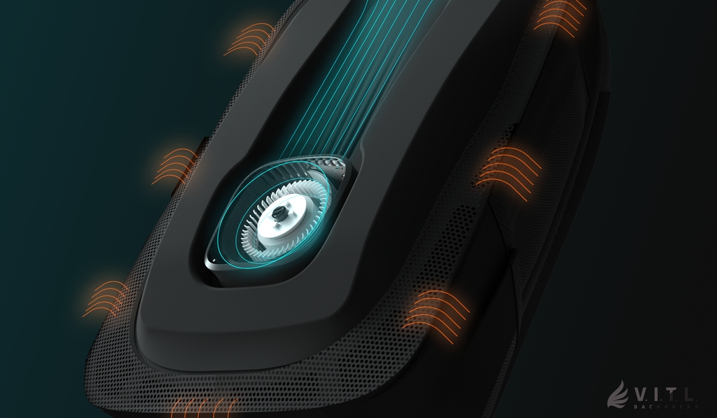 How do V.I.T.L. Backpacks Work to Prevent Sweat Buildup?